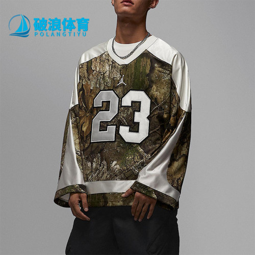 Nike/耐克正品JORDAN男士训练圆领套头宽松冰球球衣IB3965-222