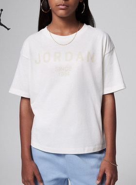 Nike/耐克正品JORDAN大童针织透气柔软亲肤短袖T恤HQ8157-133