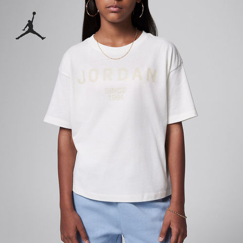 Nike/耐克正品JORDAN大童针织透气柔软亲肤短袖T恤HQ8157-133