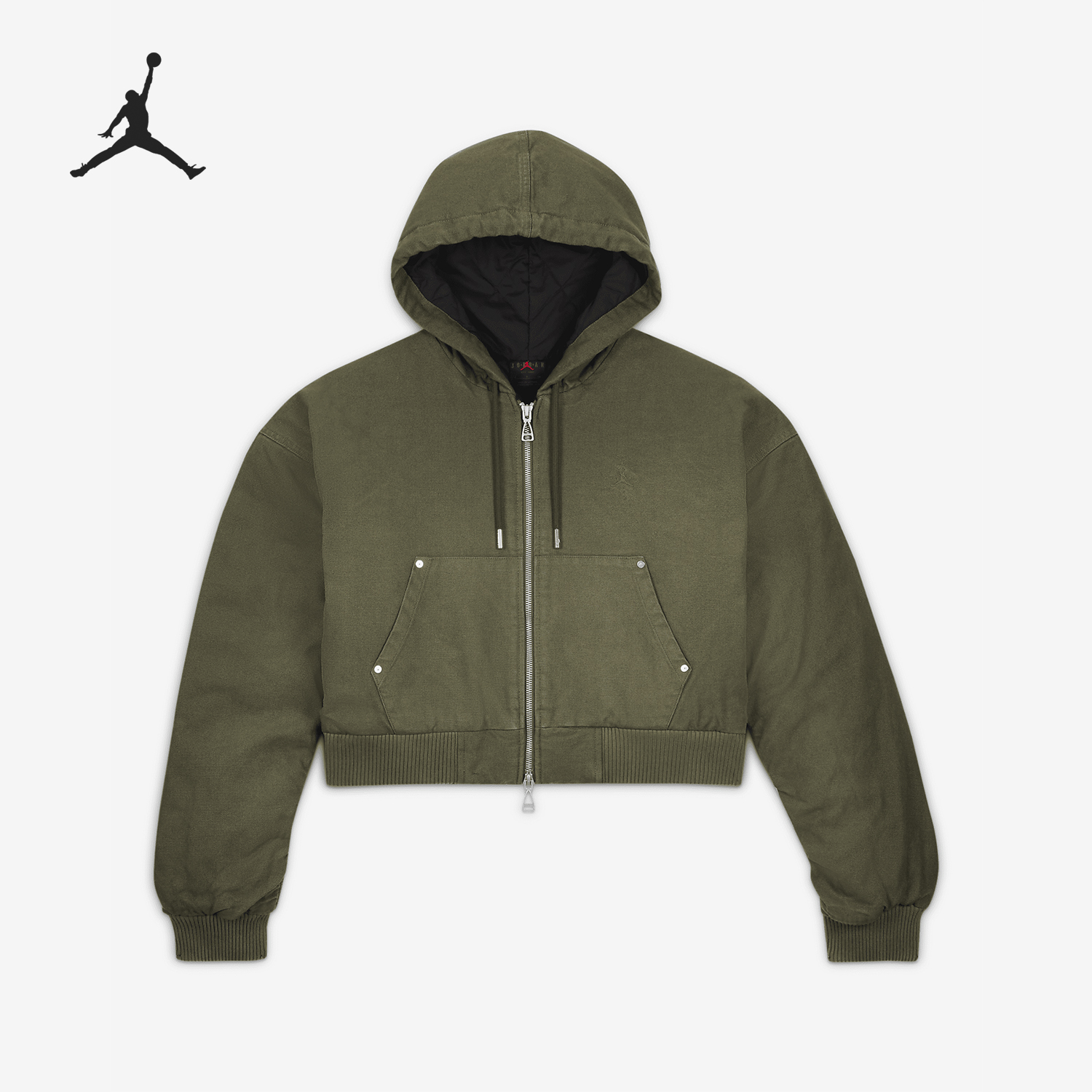 Nike/耐克正品JORDAN女士短款连帽拉链夹克外套FD9114-325