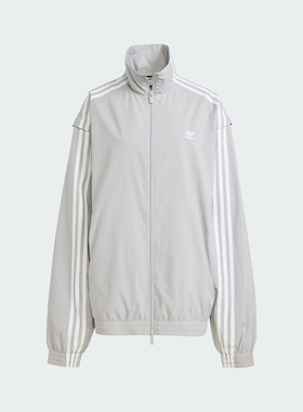 Adidas/阿迪达斯官方正品三叶草女士宽松经典休闲夹克外套JM9253
