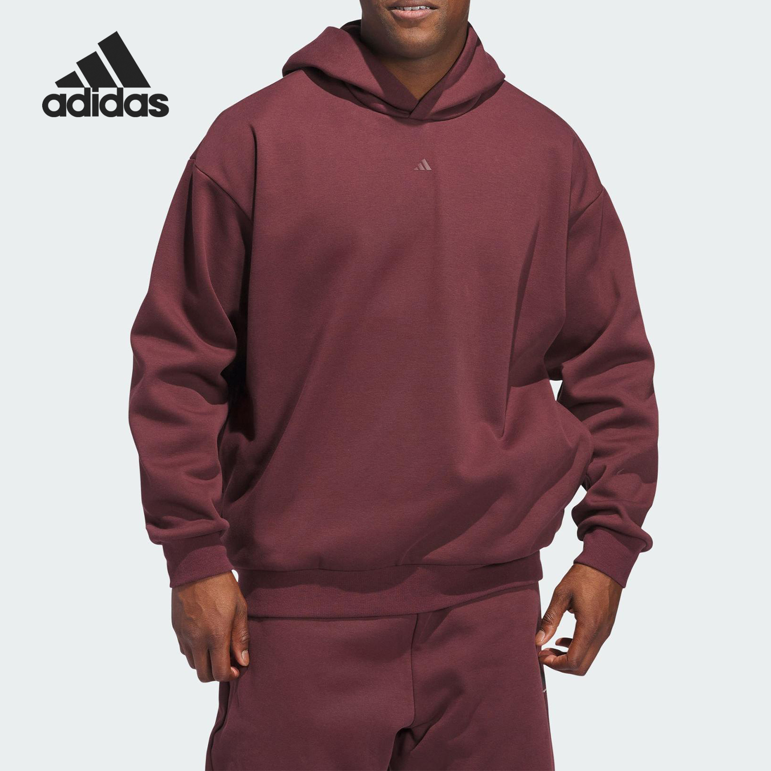 Adidas/阿迪达斯官方正品新款男女针织连帽保暖运动卫衣JD6145