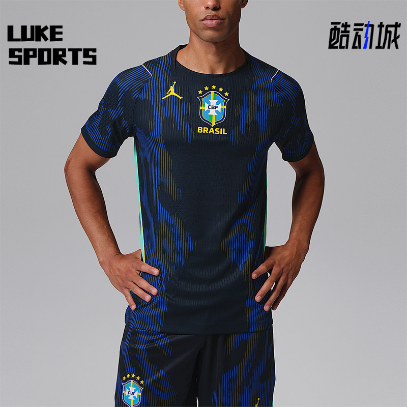 Nike/耐克正品巴西客场男士吸湿排汗足球经典运动T恤IU1074-417