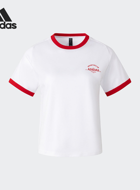 Adidas/阿迪达斯正品W VERBIAGE TEE6女士短款圆领T恤JC8707