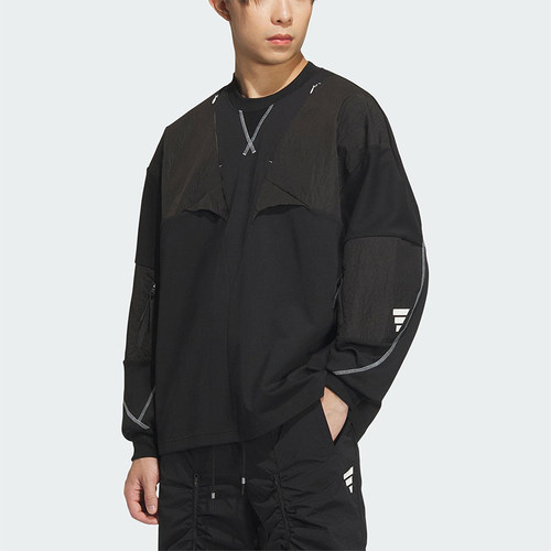 Adidas/阿迪达斯正品新款男女针织圆领运动休闲长袖JM8636