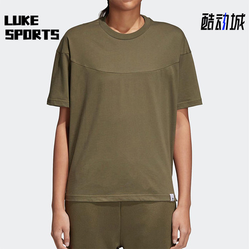 Adidas/阿迪达斯正品三叶草女士透气柔软训练圆领短袖T恤CV8871