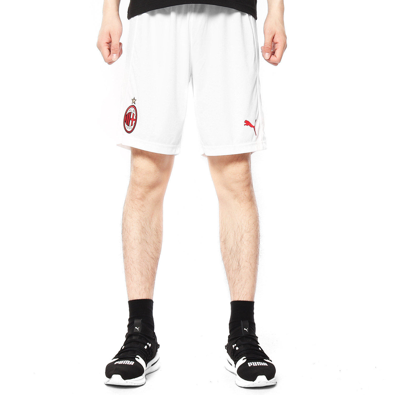 PUMA/彪马正品男子秋冬季透气时尚足球运动五分拼色短裤 754442