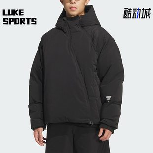 Adidas/阿迪达斯正品2025秋季款男士日常保暖连帽羽绒服KC2576