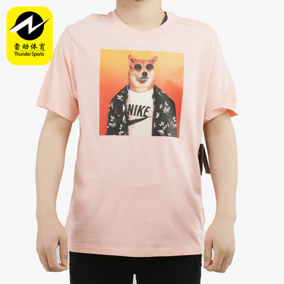 Nike/耐克正品2025男士运动图案印花圆领休闲短袖T恤BQ0186-697