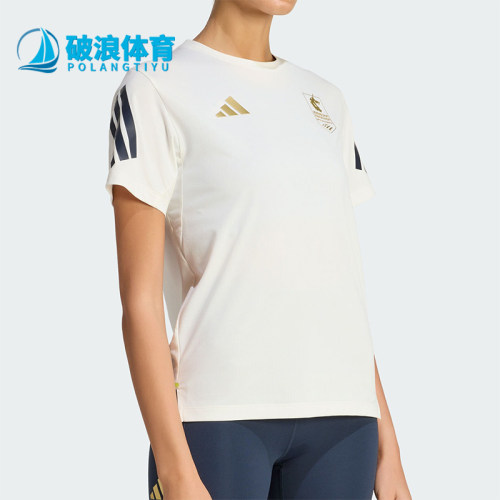 Adidas/阿迪达斯正品BM26 TEE W女士经典跑步透气运动T恤KE6208
