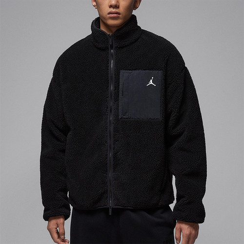 Nike/耐克正品JORDAN男士运动宽松保暖仿羊羔绒外套HV0779-010