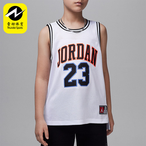 Nike/耐克正品JORDAN大童网眼布无袖篮球经典透气球衣DO1968-635