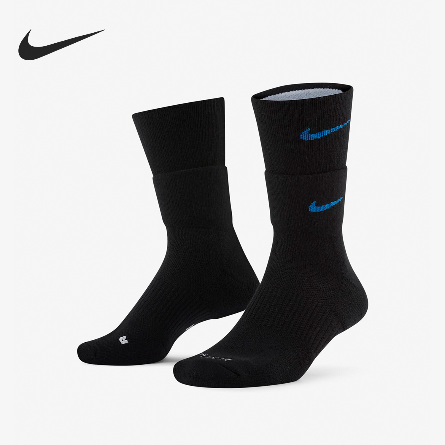 Nike/耐克正品新款男子透气训练健身运动中筒袜一双装SX7198