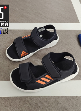 Adidas/阿迪达斯正品 舒适春季儿童鞋魔术贴运动凉鞋 G54800