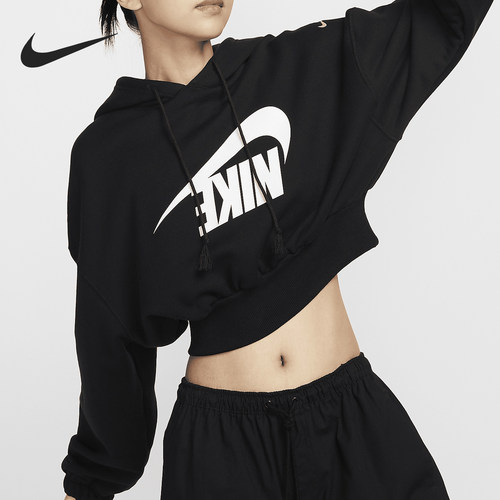 Nike/耐克正品Sportswear女士短款套头连帽卫衣FV7778-010
