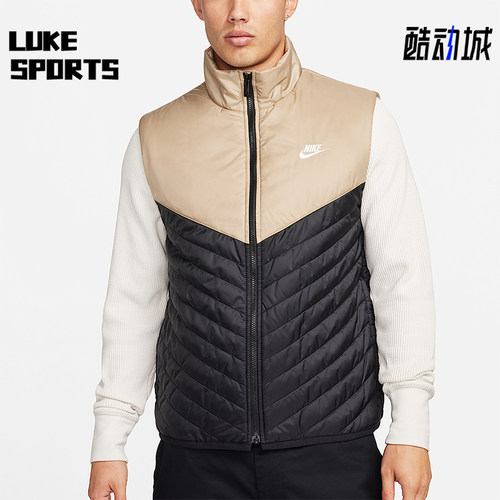 Nike/耐克正品Therma-FIT 男士运动拼接保暖立领棉马甲FB8202-010