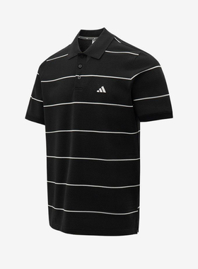 Adidas/阿迪达斯正品新款男黑白色条纹简约经典短袖Polo衫KS0419