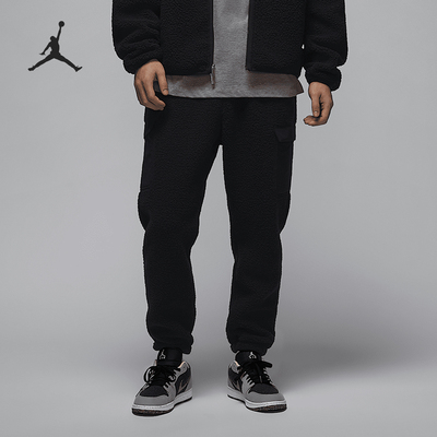 耐克男士仿羊羔绒保暖束脚长裤