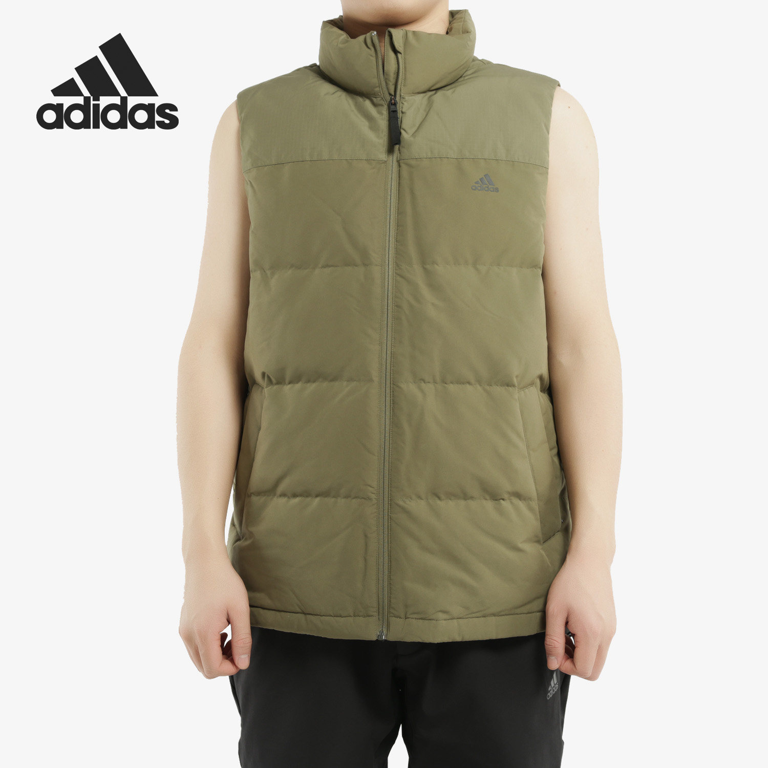 Adidas/阿迪达斯官方正品男子保暖轻便运动休闲羽绒服背心 EH4000