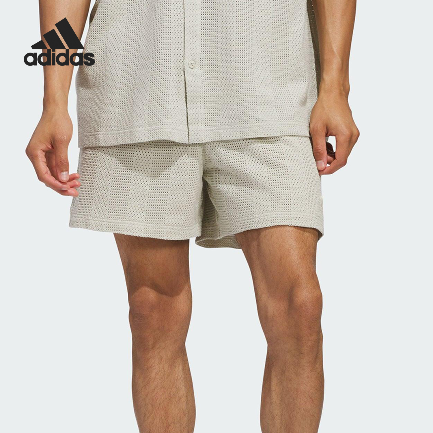 Adidas/阿迪达斯官方正品2025男女运动训练针织休闲短裤JP0654