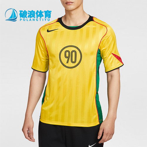 Nike/耐克正品Total 90男士圆领网眼拼接透气足球短袖IB4219-719