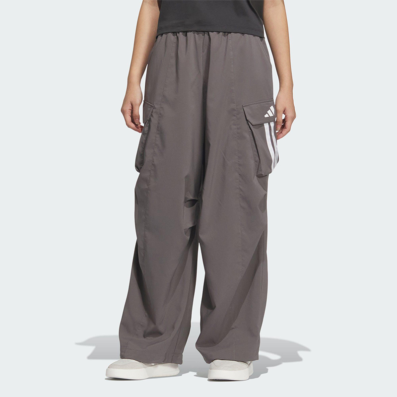 Adidas/阿迪达斯正品新款女士经典时尚宽松梭织阔腿长裤JZ2333