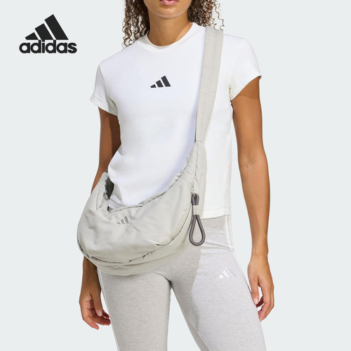 Adidas/阿迪达斯正品2025新款女士蓬松感单肩斜跨包JZ4418