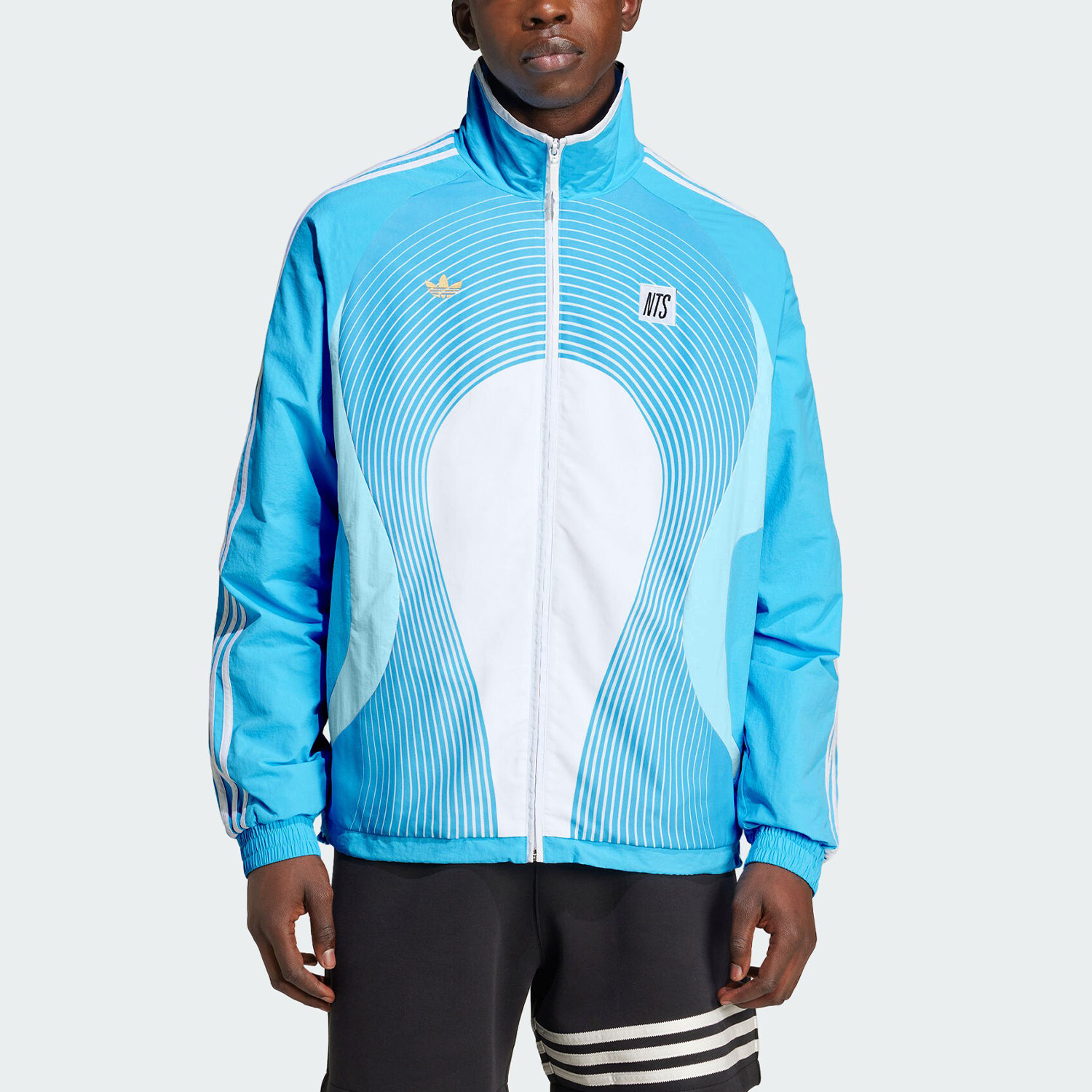 Adidas/阿迪达斯官方正品三叶草男士联名宽松梭织运动外套JI5143 - 实物图