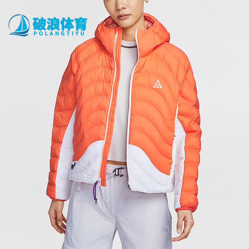 Nike/耐克正品Therma-FIT女士运动拼接长袖连帽棉服HM9964-819