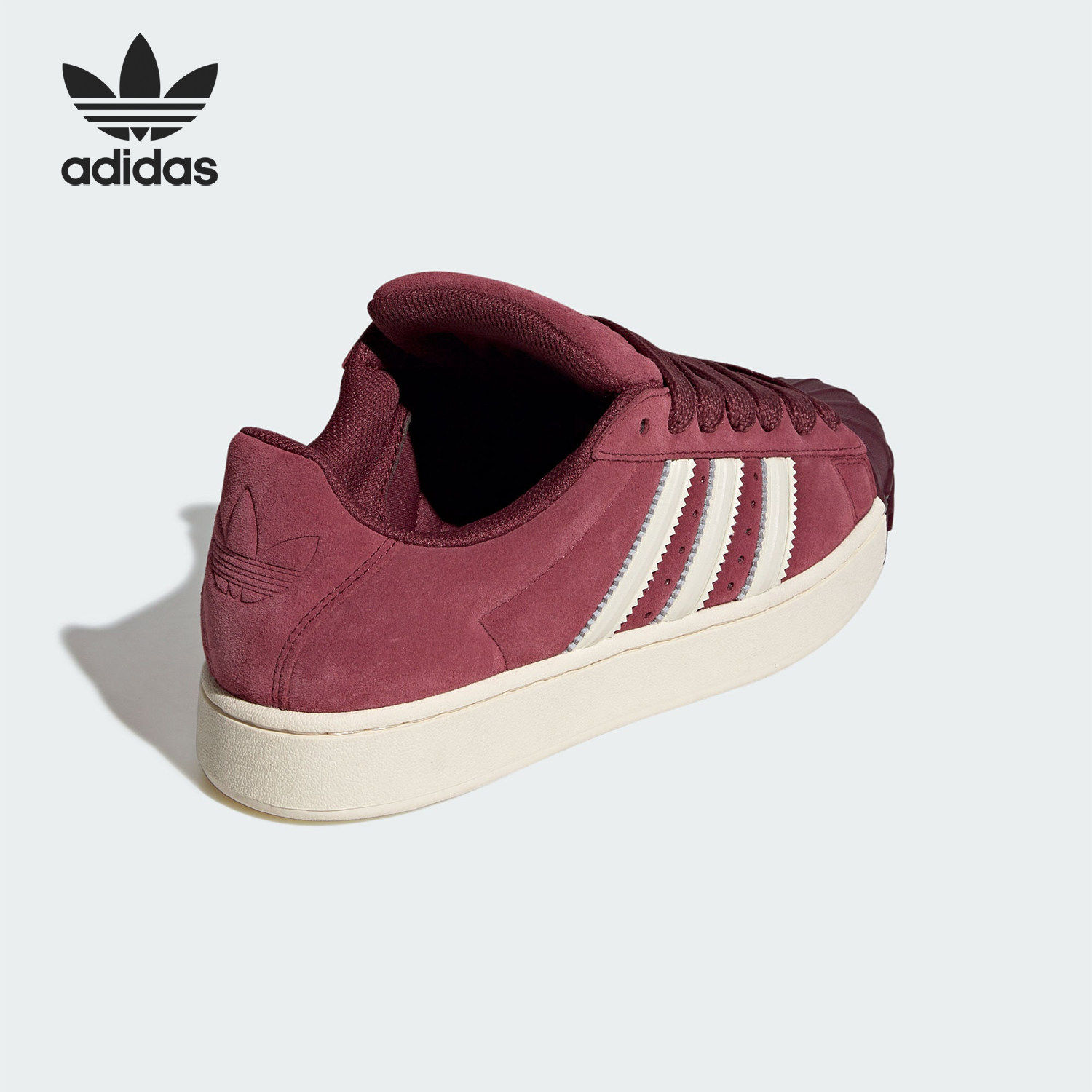 Adidas/阿迪达斯官方正品三叶草女士时尚系带潮流复古板鞋KI3563