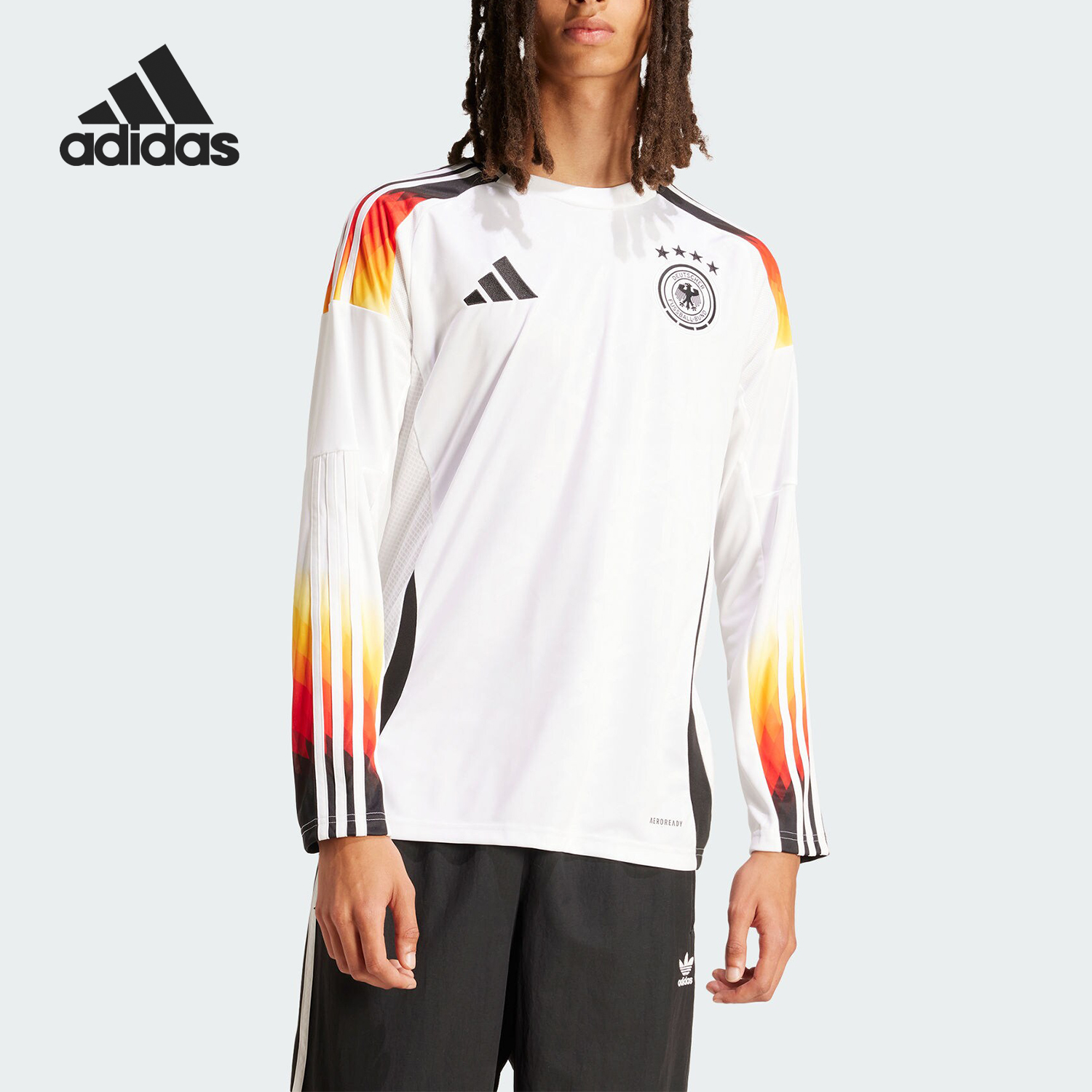 Adidas/阿迪达斯正品DFB H JSY L男士足球运动长袖球衣IP6129