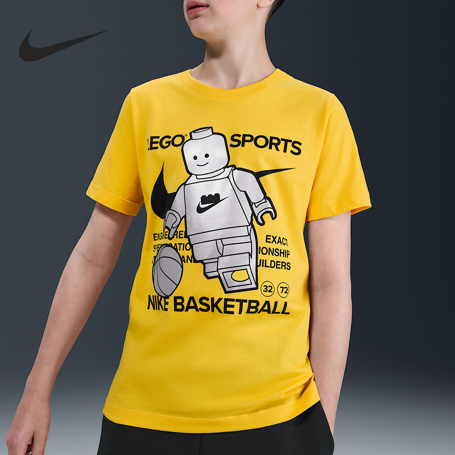 Nike/耐克正品Collection大童透气图案针织短袖HV5194-719