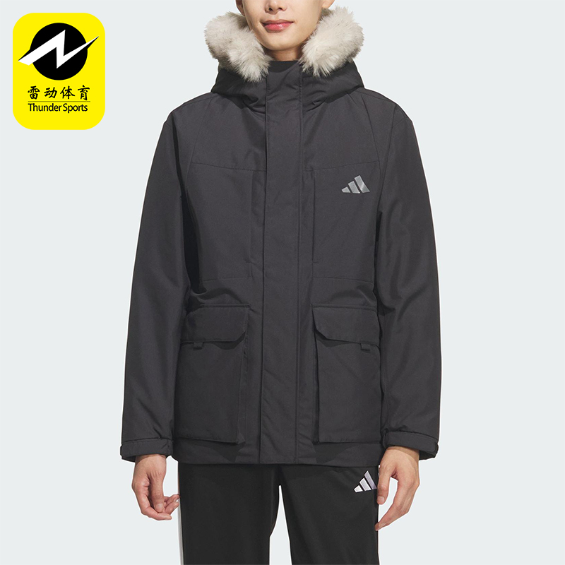 Adidas/阿迪达斯正品V PARKA DOWN男士运动拒水保暖羽绒服KQ5509
