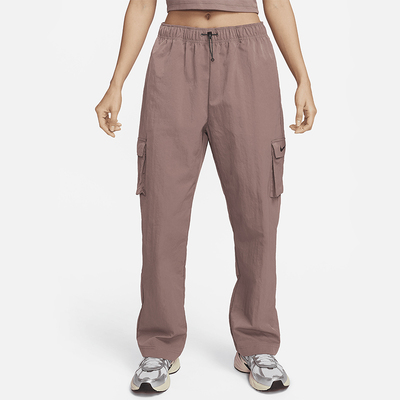 Nike/耐克正品运动女士梭织宽松阔腿工装直筒长裤DO7210-208