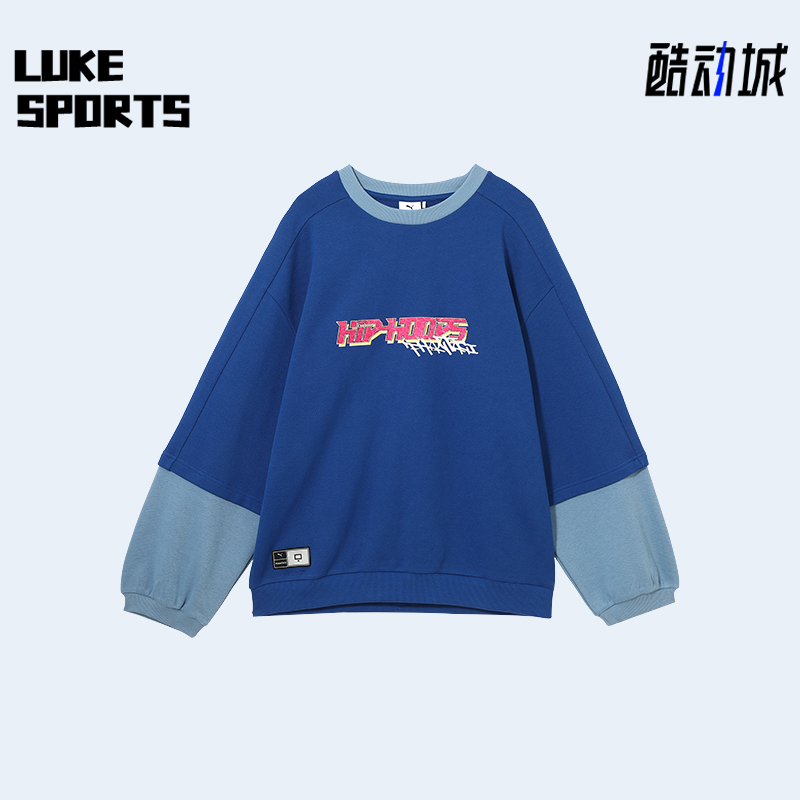 Puma/彪马正品PHANTACI男女拼接圆领休闲经典宽松卫衣631405-46