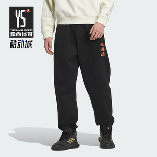 男士 Adidas 阿迪达斯正品 新款 JC6816 保暖印花抓绒束脚长裤