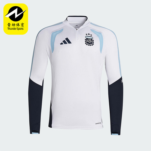 Adidas/阿迪达斯正品2025冬季款男士套头立领拼接足球上衣JZ5969