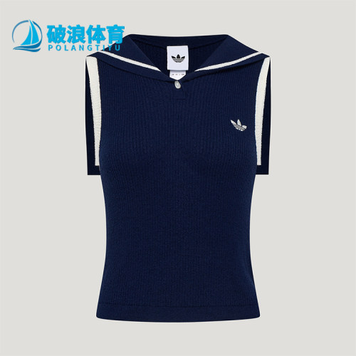 Adidas/阿迪达斯正品女士运动休闲舒适透气无袖POLO衫KX0744