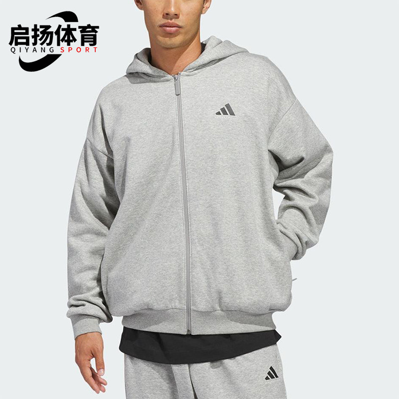 Adidas/阿迪达斯正品2025冬季款男女日常连帽运动印花外套KB7562