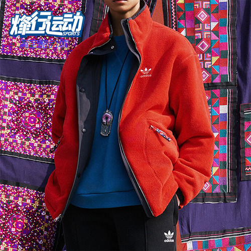 阿迪达斯男士保暖户外宽松棉衣