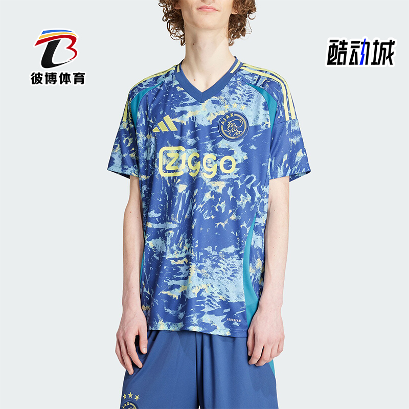 阿迪达斯男士足球运动短袖