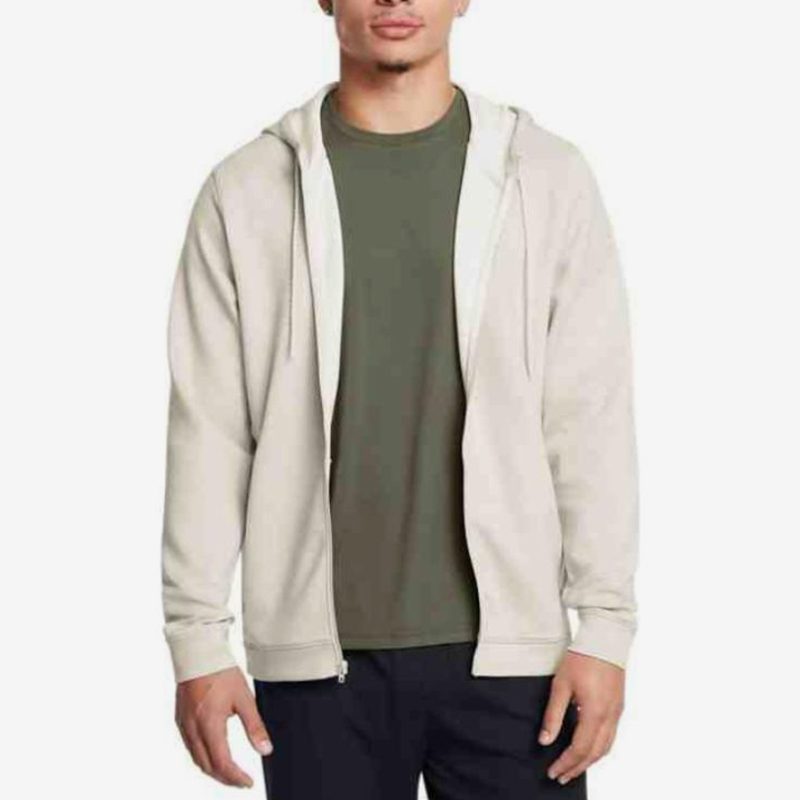 UA/安德玛正品新款男士连帽宽松简约户外针织夹克外套1387907-110