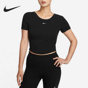T恤FN3665 Nike 女士简约针织圆领短袖 耐克正品 010 运动透气新款