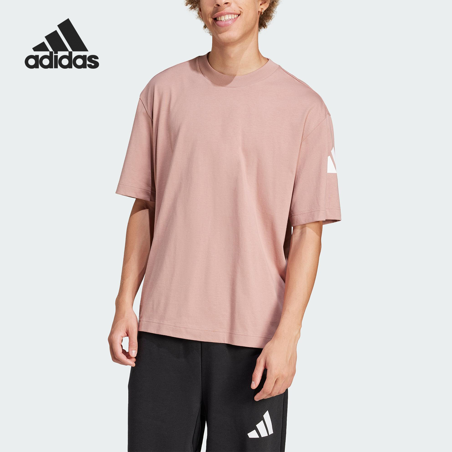 Adidas/阿迪达斯官方正品2025夏季款男士运动圆领透气短袖JF3620