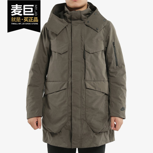 Nike/耐克正品当季男子中长款保暖防风连帽休闲羽绒服928913