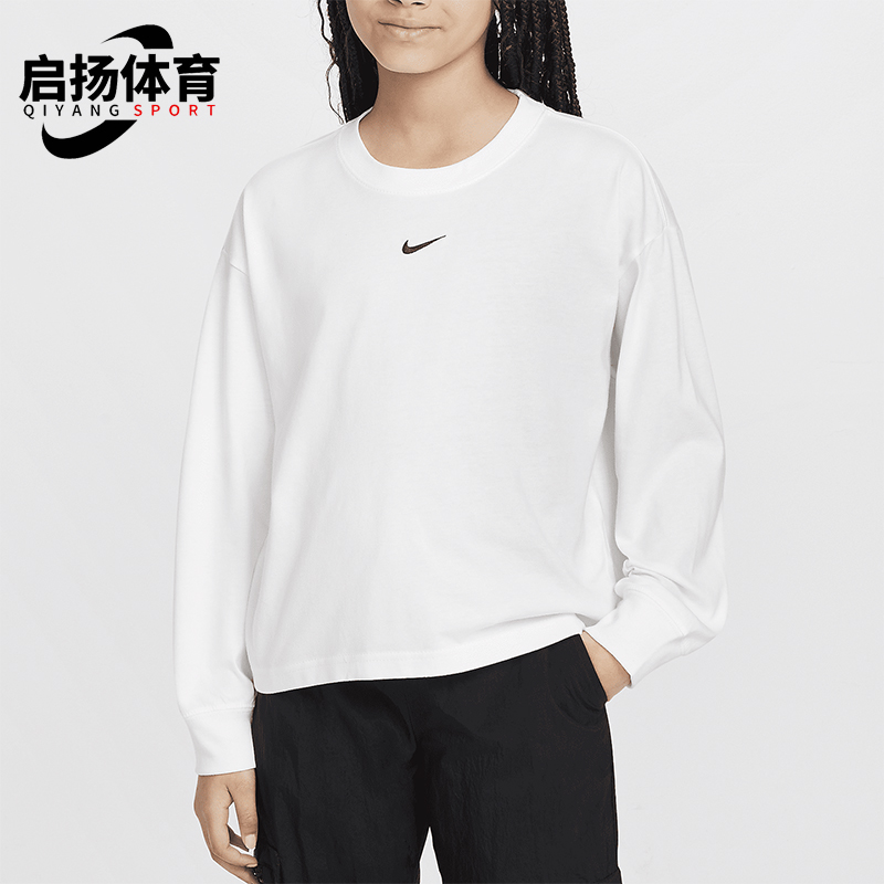 耐克大童运动简约宽松休闲T恤