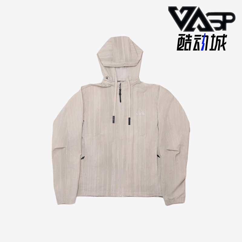 Adidas/阿迪达斯正品2025男士拉链梭织运动连帽夹克外套KC6020