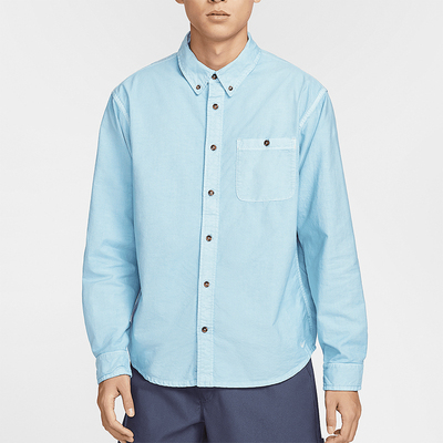 Nike/耐克正品2025春新款男士宽松经典运动翻领长袖HJ7271-422