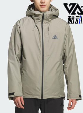 Adidas/阿迪达斯正品2025男士连帽保暖三合一羽绒内胆外套KQ5502