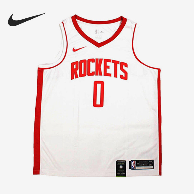 Nike/耐克正品NBA威少 火箭队0号男子篮球运动球衣BV7990-104